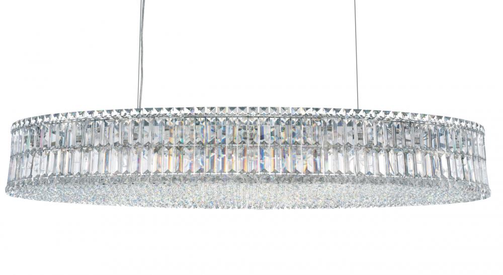 Plaza 24 Light 120V Pendant in Polished Stainless Steel with Radiance Crystal