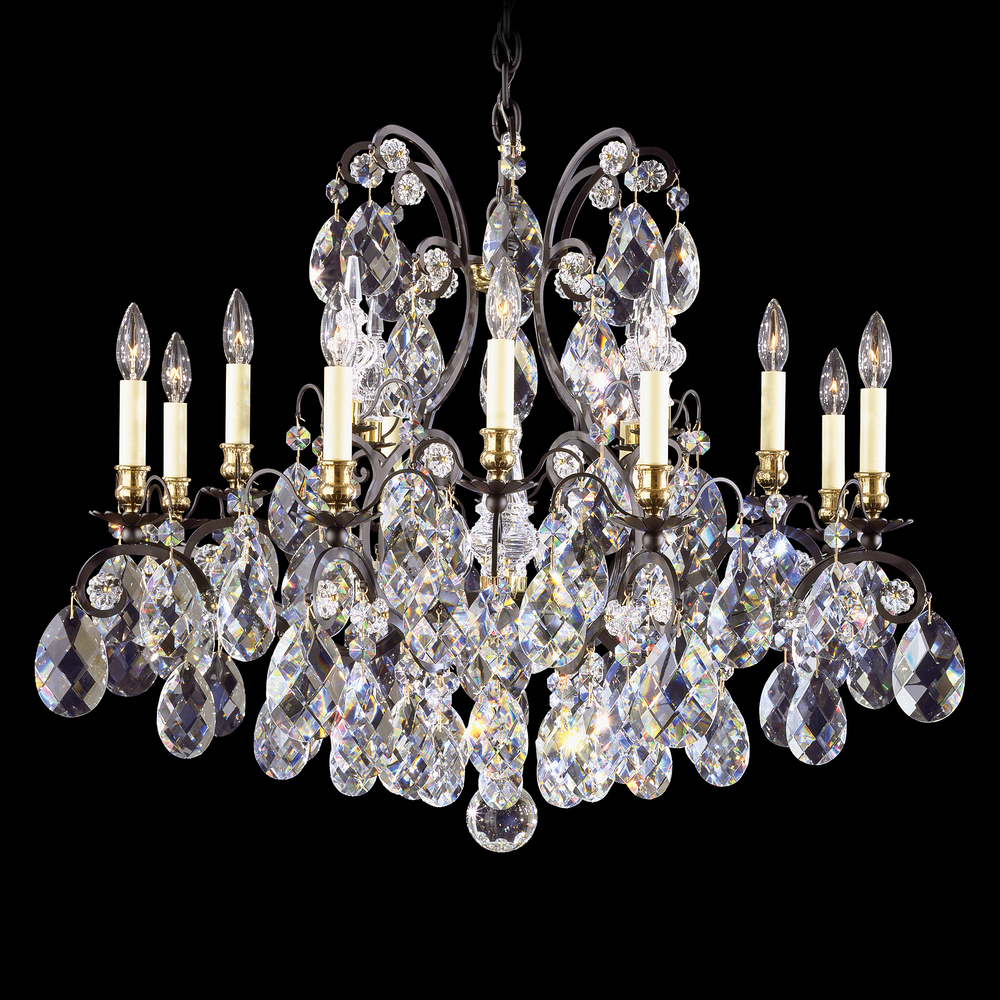 Renaissance 13 Light 120V Chandelier in Antique Silver with Crystals from Swarovski®