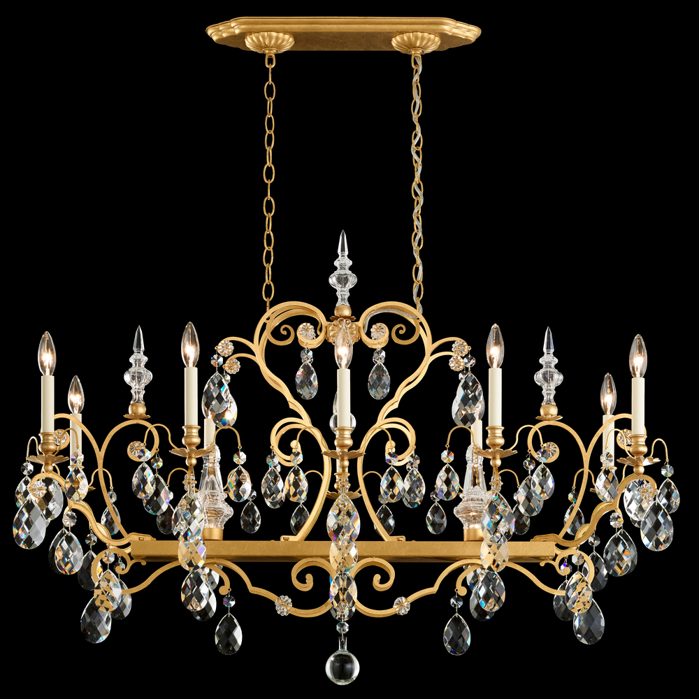 Renaissance 12 Light 120V Chandelier in Black with Crystals from Swarovski®