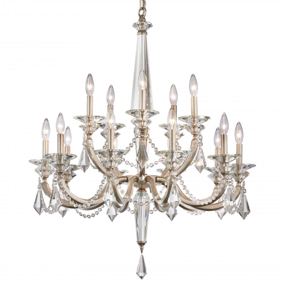 Verona 15 Light 120V Chandelier in French Gold with Radiance Crystal