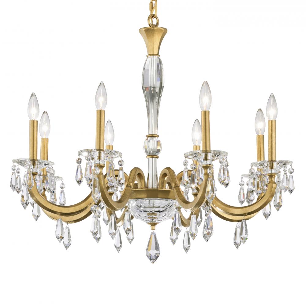 Napoli 8 Light 120V Chandelier in Heirloom Bronze with Radiance Crystal