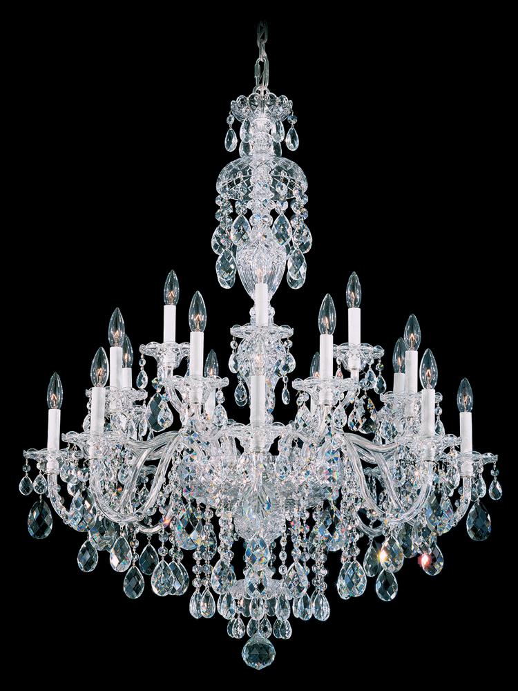 Sterling 20 Light 120V Chandelier in Aurelia with Heritage Handcut Crystal