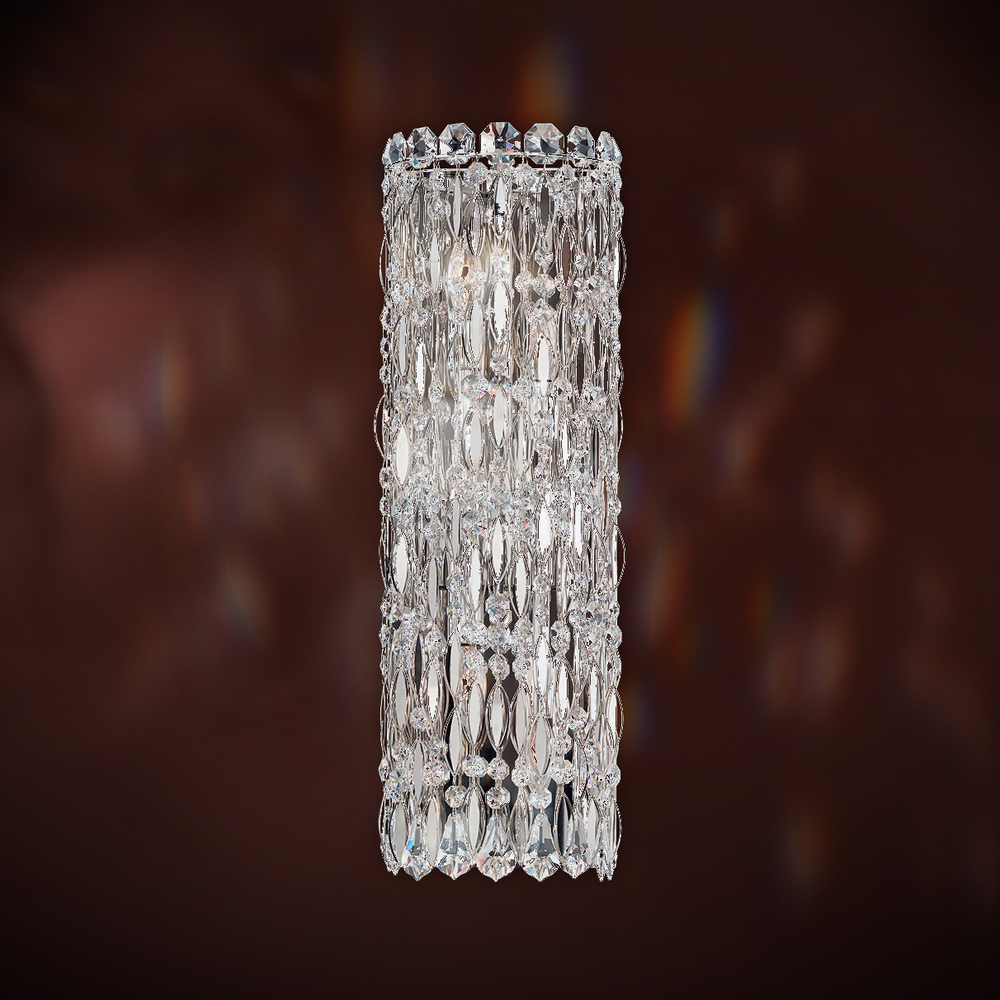 Sarella 4 Light 120V Wall Sconce in Polished Stainless Steel with Radiance Crystal