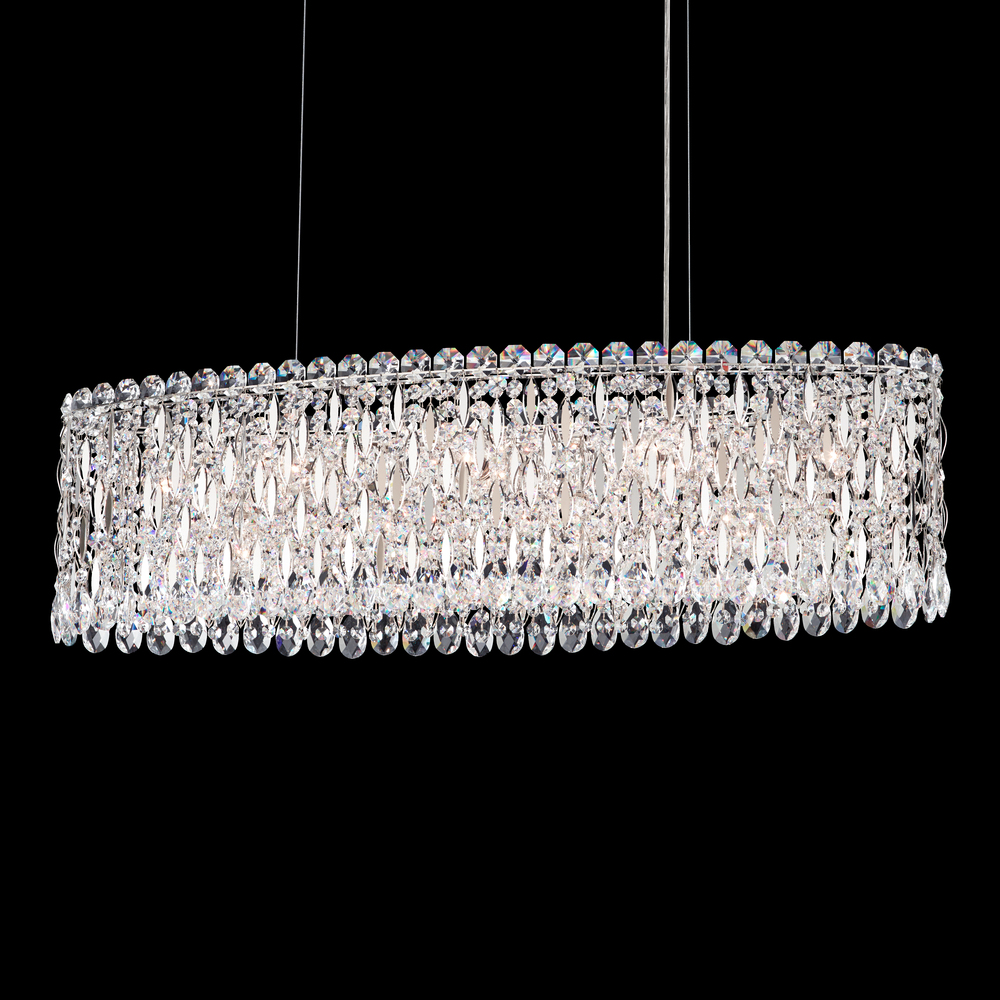 Sarella 12 Light 120V Pendant in White with Radiance Crystal