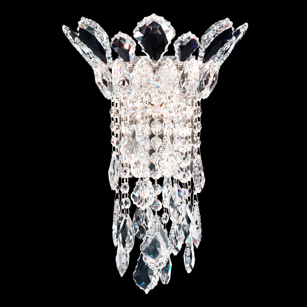 Trilliane Strands 2 Light 120V Wall Sconce in Polished Stainless Steel with Radiance Crystal