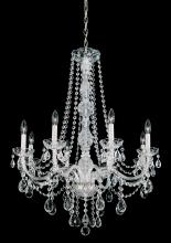  1305-40H - Arlington 8 Light 120V Chandelier in Polished Silver with Heritage Handcut Crystal