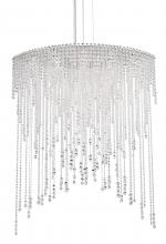  CH4813N-401O - Chantant 8 Light 120V Pendant in Polished Stainless Steel with Optic Crystal