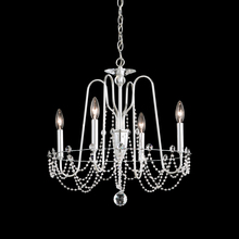  AR1004N-48O - Esmery 4 Light 120V Chandelier in Antique Silver with Optic Crystal