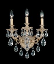 Schonbek 1870 5643-83H - Milano 3 Light 120V Wall Sconce in Florentine Bronze with Heritage Handcut Crystal