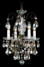  3648-48S - New Orleans 4 Light 120V Chandelier in Antique Silver with Clear Crystals from Swarovski