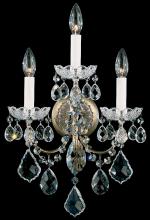  3652-23S - New Orleans 3 Light 120V Wall Sconce in Etruscan Gold with Clear Crystals from Swarovski