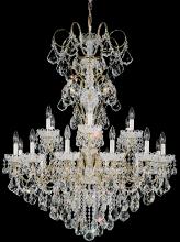  3660-22S - New Orleans 18 Light 120V Chandelier in Heirloom Gold with Clear Crystals from Swarovski