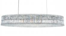  6680R - Plaza 24 Light 120V Pendant in Polished Stainless Steel with Radiance Crystal