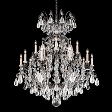 Schonbek 1870 3573-47AD - Renaissance Rock Crystal 16 Light 120V Chandelier in Antique Pewter with Amethyst & Black Diamond