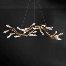  S2456-48OH - Secret Garden 56IN LED 3500K 120V-277V Pendant in Antique Silver with Optic Haze Quartz