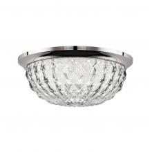  S5212-700O - Genoa 12IN LED 3000K/3500K/4000K 120V Flush Mount in Aged Brass with Optic Crystal