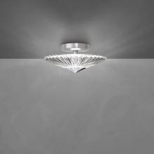 Schonbek 1870 S7212-702H - Origami 12IN LED 3000K/3500K/4000K 120V/277V Semi-Flush Mount in Polished Chrome with Heritage Han