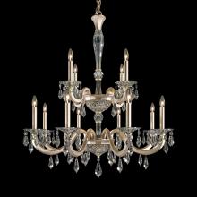  S7612N-48R - Napoli 12 Light 120V Chandelier in Antique Silver with Radiance Crystal