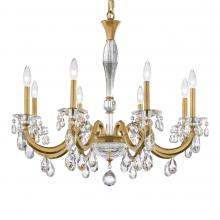  S8608N-22R - San Marco 8 Light 120V Chandelier in Heirloom Gold with Radiance Crystal