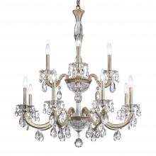  S8612N-22R - San Marco 12 Light 120V Chandelier in Heirloom Gold with Radiance Crystal