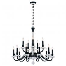 Schonbek 1870 S9338-76OH - Amadeus 15 Light 120V Chandelier in Heirloom Bronze with Optic Haze Quartz