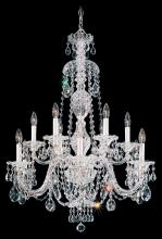 Schonbek 1870 2997-40R - Sterling 12 Light 120V Chandelier in Polished Silver with Heritage Handcut Crystal