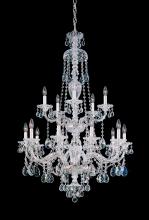  3608-40R - Sterling 15 Light 120V Chandelier in Polished Silver with Heritage Handcut Crystal