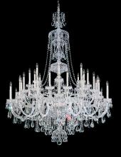  3612-40R - Sterling 45 Light 120V Chandelier in Polished Silver with Heritage Handcut Crystal