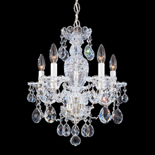  2999-40R - Sterling 5 Light 120V Chandelier in Polished Silver with Heritage Handcut Crystal