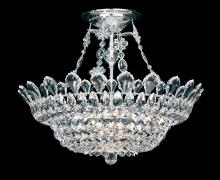 Schonbek 1870 5797R - Trilliane 10 Light 120V Semi-Flush Mount in Polished Stainless Steel with Radiance Crystal