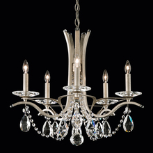  VA8355N-06R - Vesca 5 Light 120V Chandelier in White with Radiance Crystal