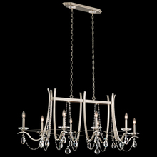  VA8436N-48H - Vesca 8 Light 120V Chandelier in Antique Silver with Heritage Handcut Crystal