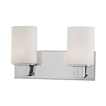  BV342-10-15 - Verticale Vanity - 2 lights w/lamp. White Opal glass / Chrome finish.