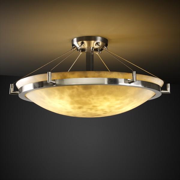 24" LED Semi-Flush Bowl w/ Ring