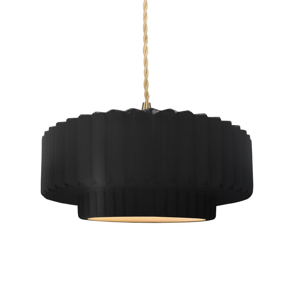 Medium Tier Pleated 1-Light Pendant