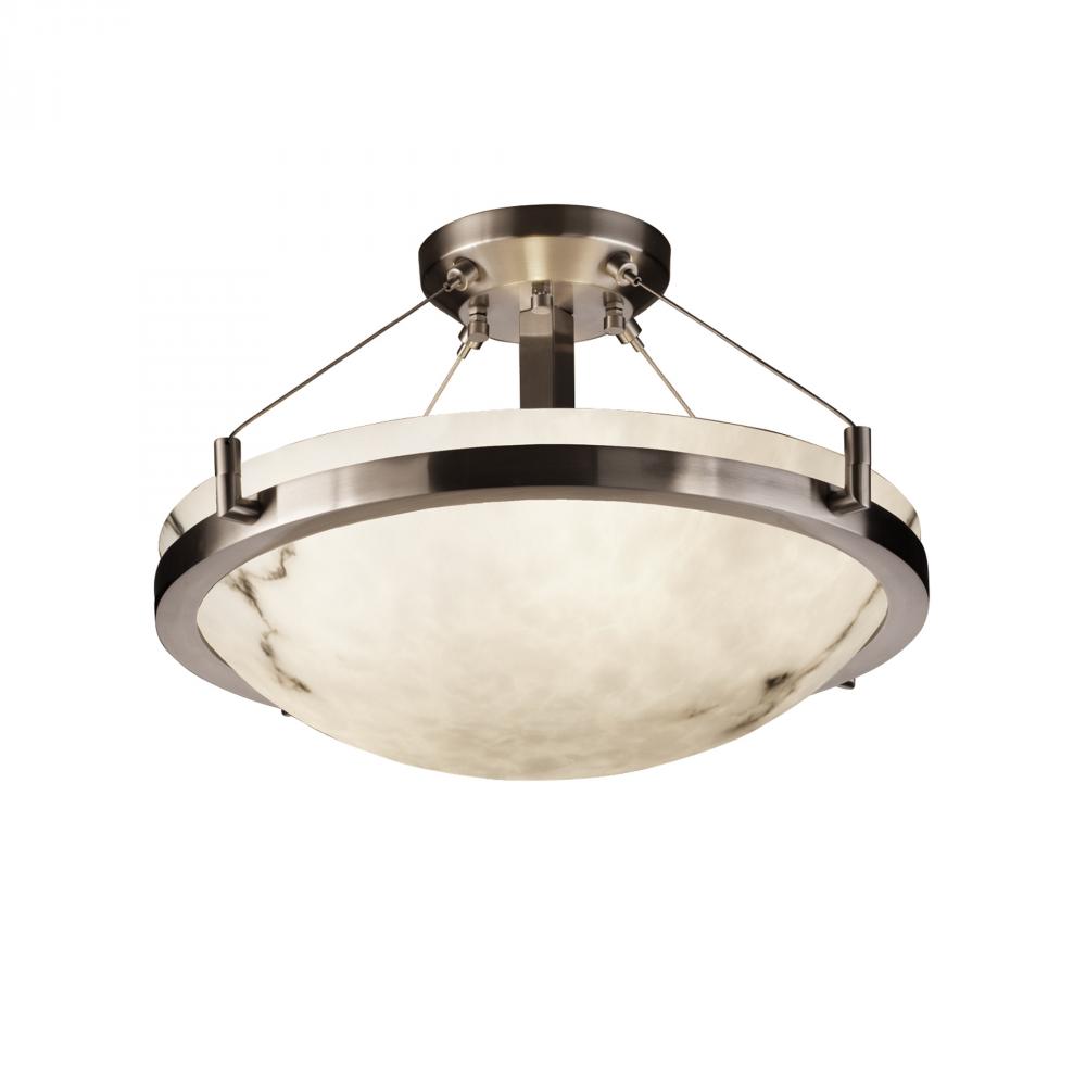 18" LED Semi-Flush Bowl w/ Ring