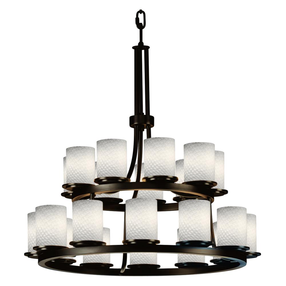 Dakota 21-Light 2-Tier Ring LED Chandelier