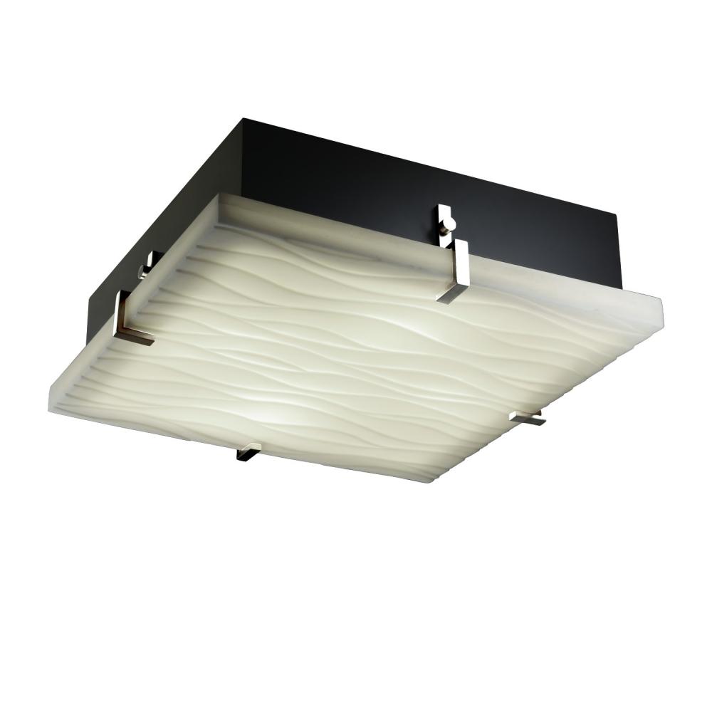 Clips 16" Square LED Flush-Mount