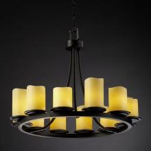  CNDL-8768-14-CREM-MBLK - Dakota 12-Light Ring Chandelier (Short)