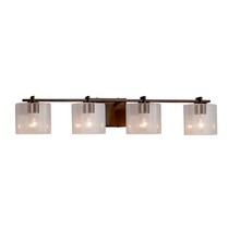 Justice Design Group FSN-8444-30-SEED-DBRZ - Era 4-Light Bath Bar