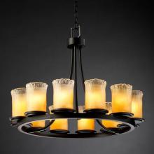  GLA-8768-16-GLDC-DBRZ - Dakota 12-Light Ring Chandelier (Short)