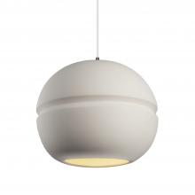 Justice Design Group CER-6415-BIS-DBRZ-WTCD-LED2-1400 - Large Sphere 1-Light LED Pendant