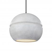 Justice Design Group CER-6415-CONC-MBLK-BKCD-LED2-1400 - Large Sphere 1-Light LED Pendant