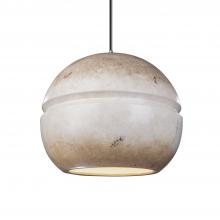 Justice Design Group CER-6415-TRAG-CROM-BKCD-LED2-1400 - Large Sphere 1-Light LED Pendant