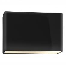 Justice Design Group CER-5640W-BLK-LED1-1000 - Small ADA Rectangle (Outdoor) LED Wall Sconce - Closed Top