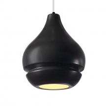 Justice Design Group CER-6400-CRB-MBLK-WTCD - Arabesque 1-Light Pendant