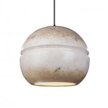 Justice Design Group CER-6415-TRAG-MBLK-BKCD - Large Sphere 1-Light Pendant