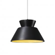 Justice Design Group CER-6420-CBGD-DBRZ-WTCD - Trapezoid 1-Light Pendant