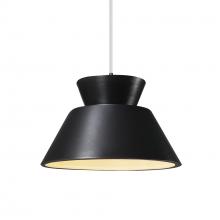 Justice Design Group CER-6420-CRB-DBRZ-WTCD-LED1-700 - Trapezoid 1-Light LED Pendant