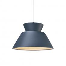 Justice Design Group CER-6420-MID-MBLK-WTCD - Trapezoid 1-Light Pendant